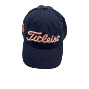 Titleist Men's Golf Hat Adjustable Navy Orange Cap
